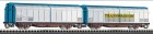 37563 Roco Set of 2 slide wall Box cars "TRANSWAGGON"